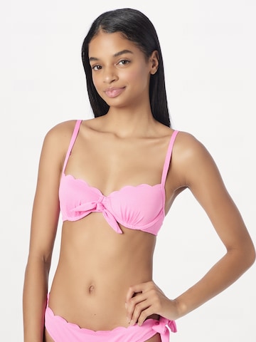 HunkemöllerBalkonet Bikini gornji dio 'Scallop' - roza boja