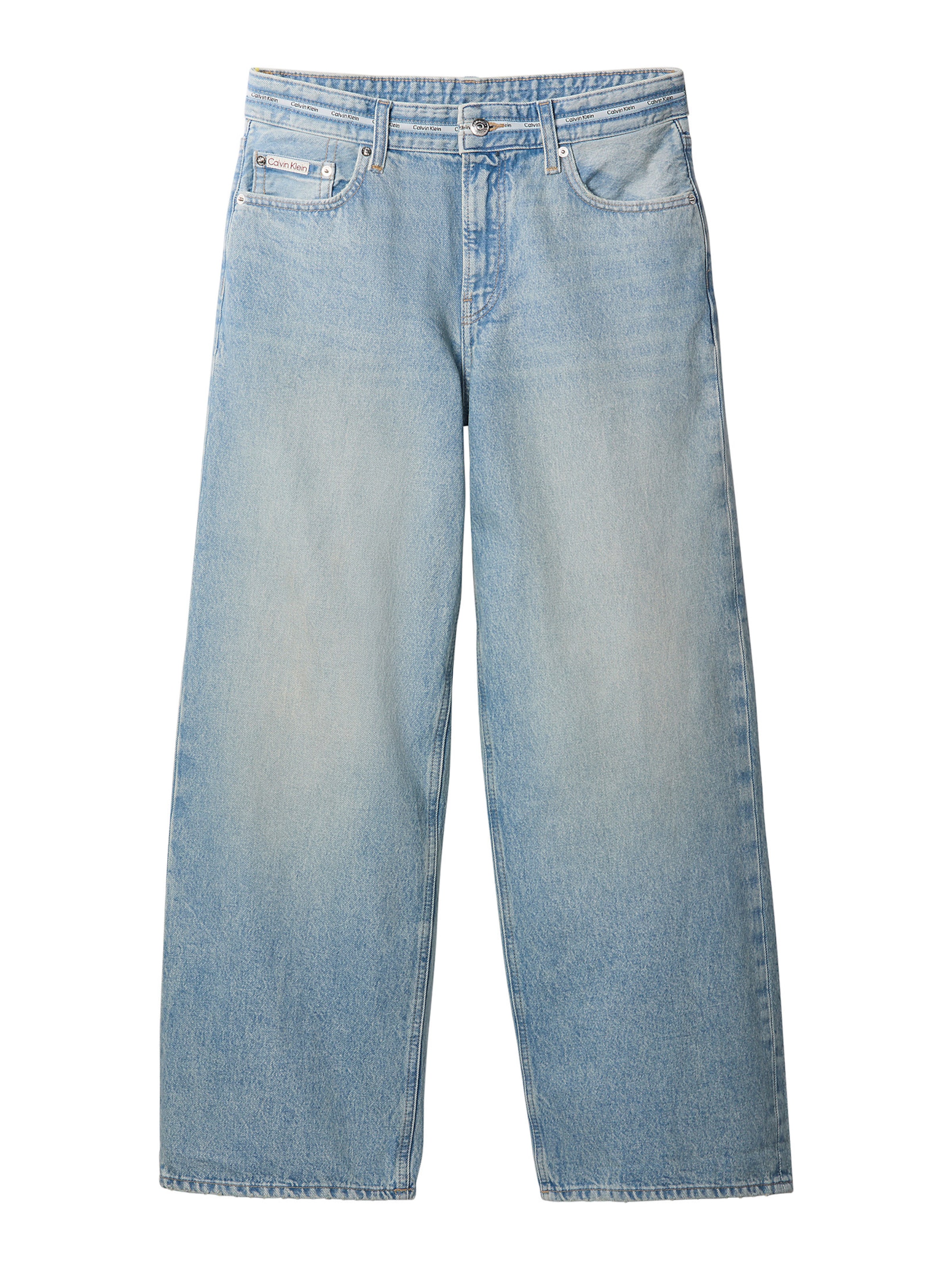 Calvin Klein Jeans Loosefit Jeans in Blau: Vorderseite