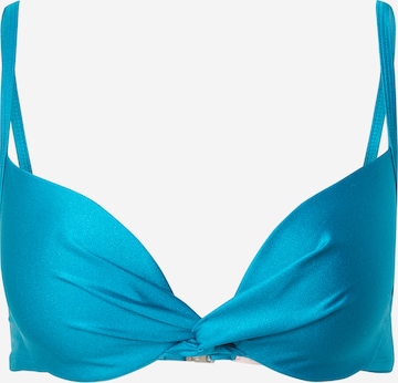 HunkemöllerPush-up Bikini gornji dio 'Aqua' - zelena boja: prednji dio