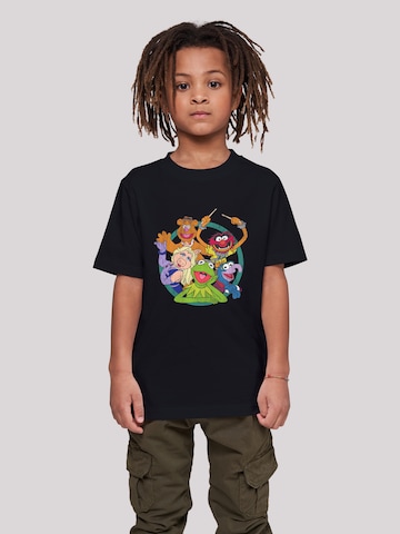 F4NT4STIC Shirt 'Disney The Muppets Group Circle' in Zwart: voorkant