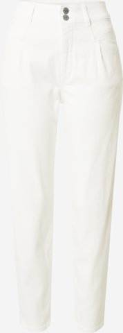 Dawn Jeans med lægfolder i hvid: forside
