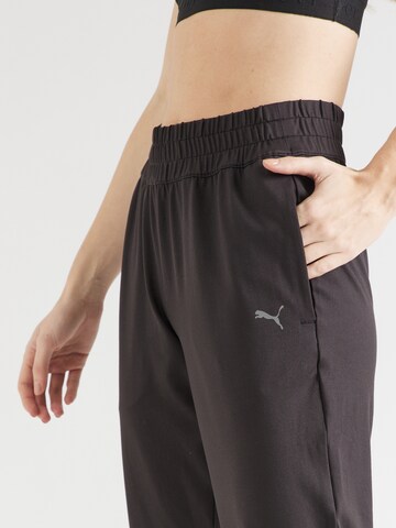 PUMA Tapered Sports trousers 'STUDIO FOUNDATIONS' in Brown