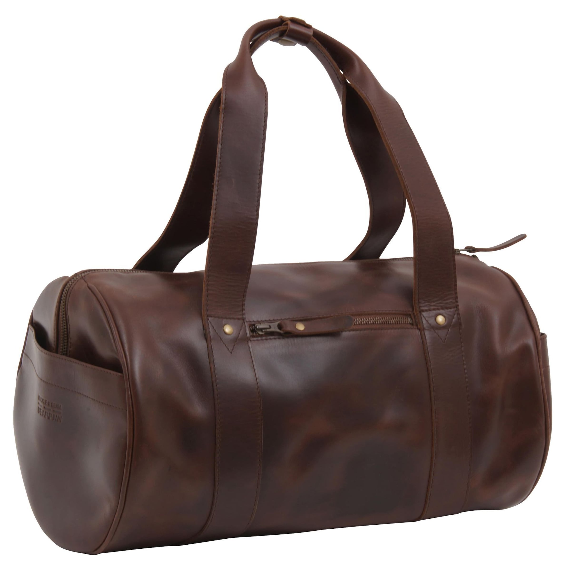 Borsa weekend 'Franz' di Buckle & Seam in marrone: frontale