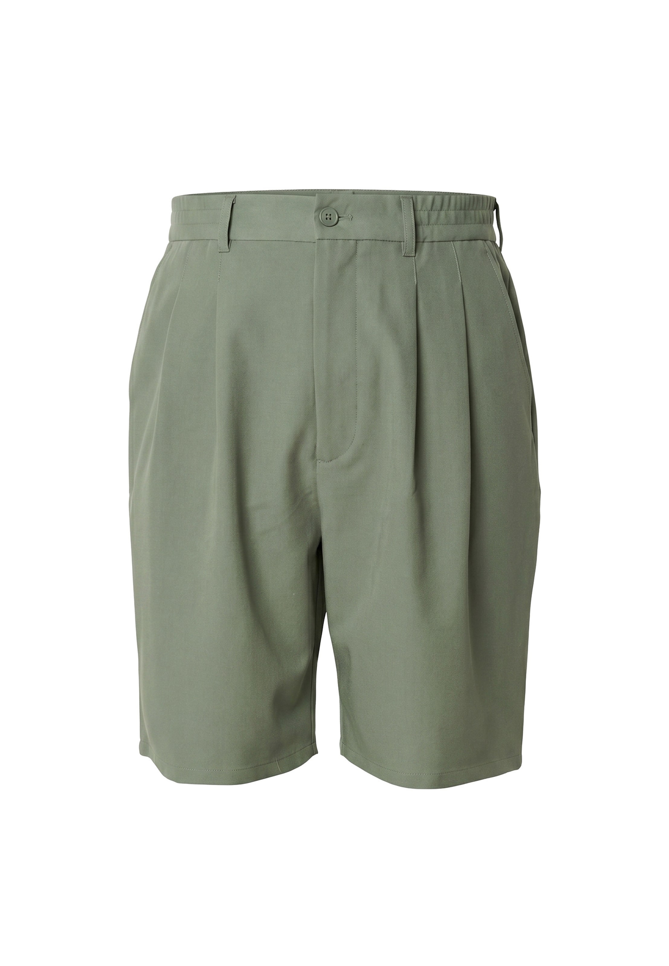 Urban Classics - Regular Calças com pregas em verde: frente