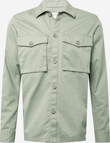 TOM TAILOR DENIM Button Up Shirt in Green: front