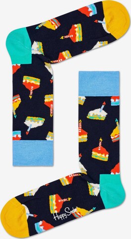 Regular Chaussettes 'Birthday Cake' Happy Socks en bleu