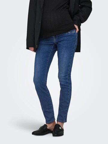Only Maternity Skinny Jeans 'OLMAlly' in Blauw: voorkant