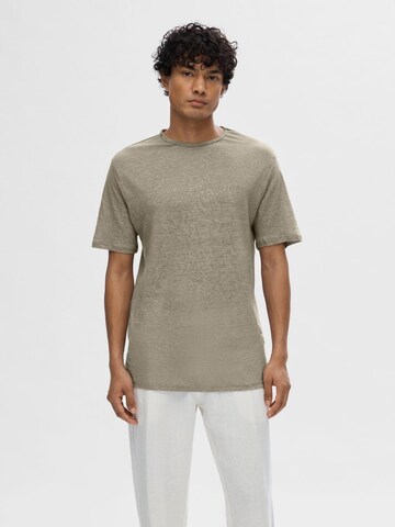 T-Shirt 'Bet' SELECTED HOMME en gris : devant