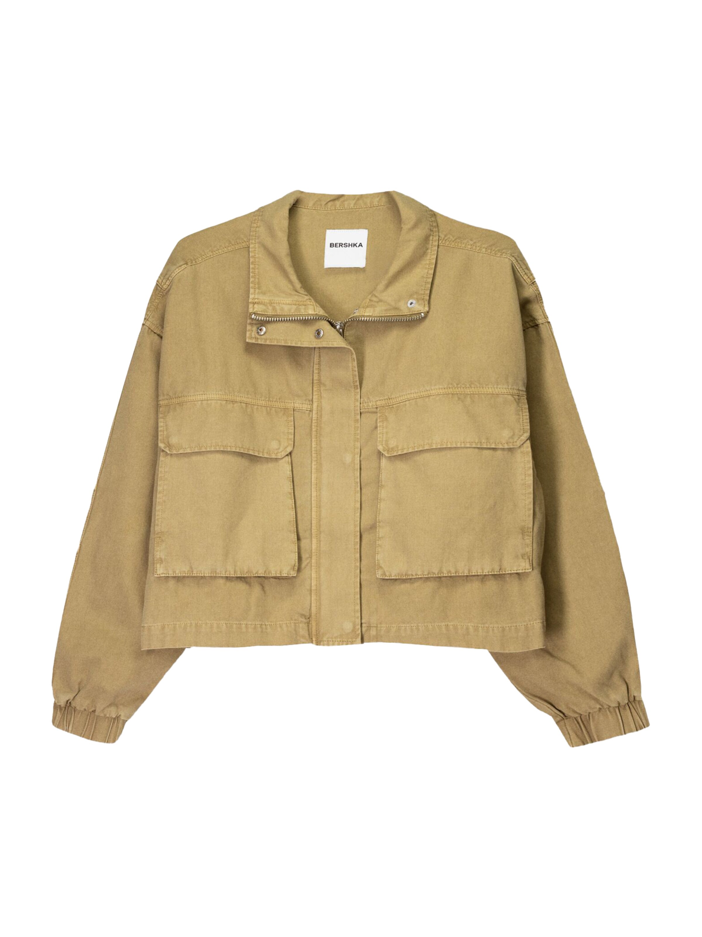Bershka Veste mi-saison en beige, Vue avec produit