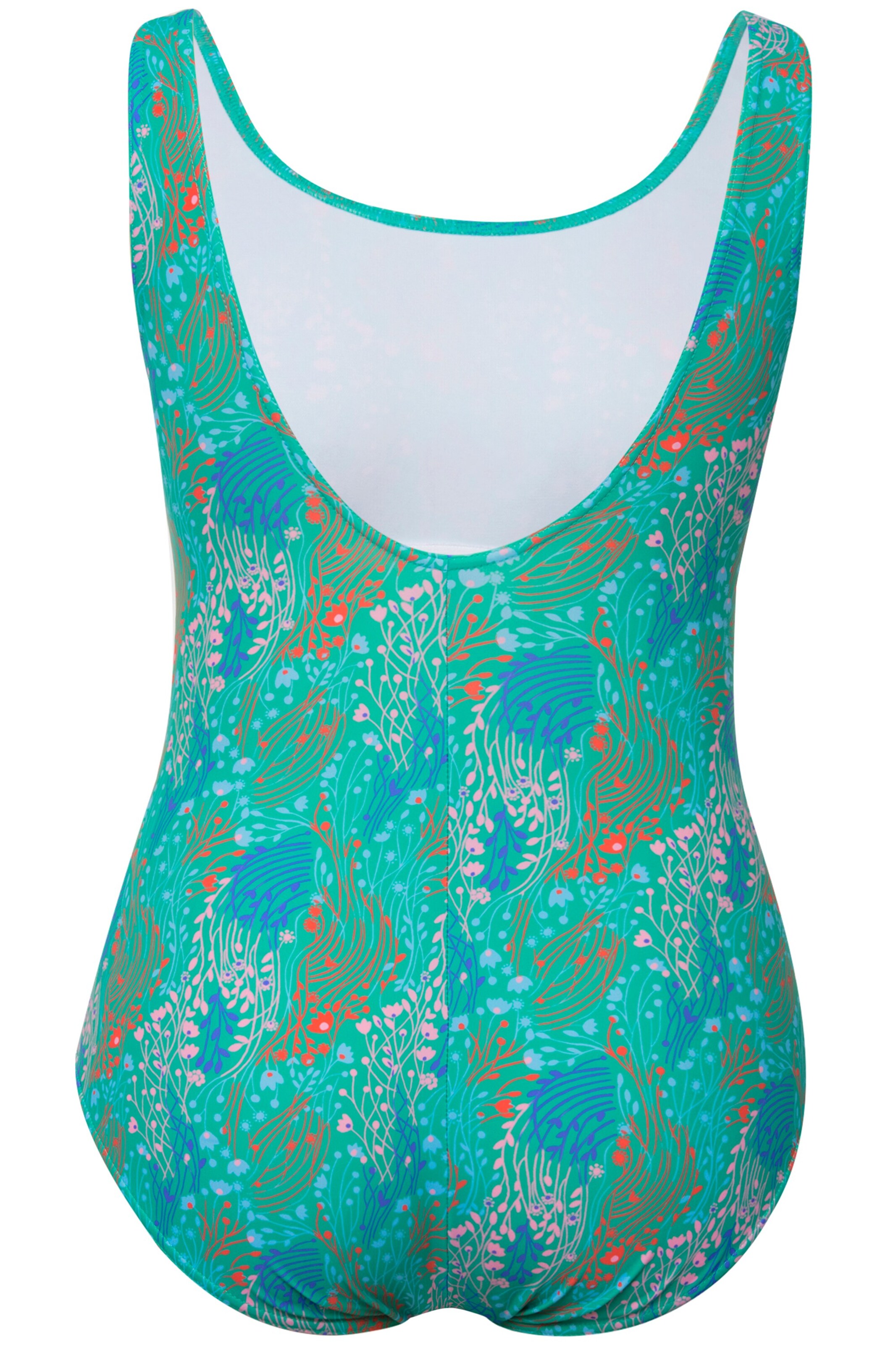 Ulla Popken Bustier Badeanzug in Grün