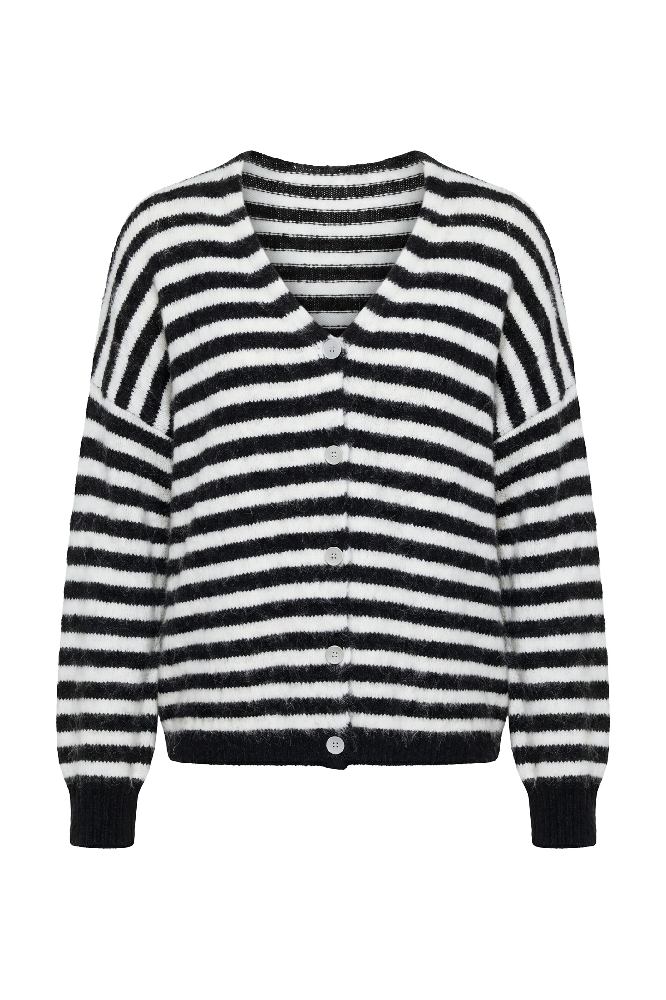 Studio Untold Knit cardigan in M-L in Black / White, Item view