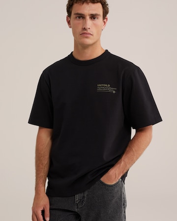 T-Shirt WE Fashion en noir : devant