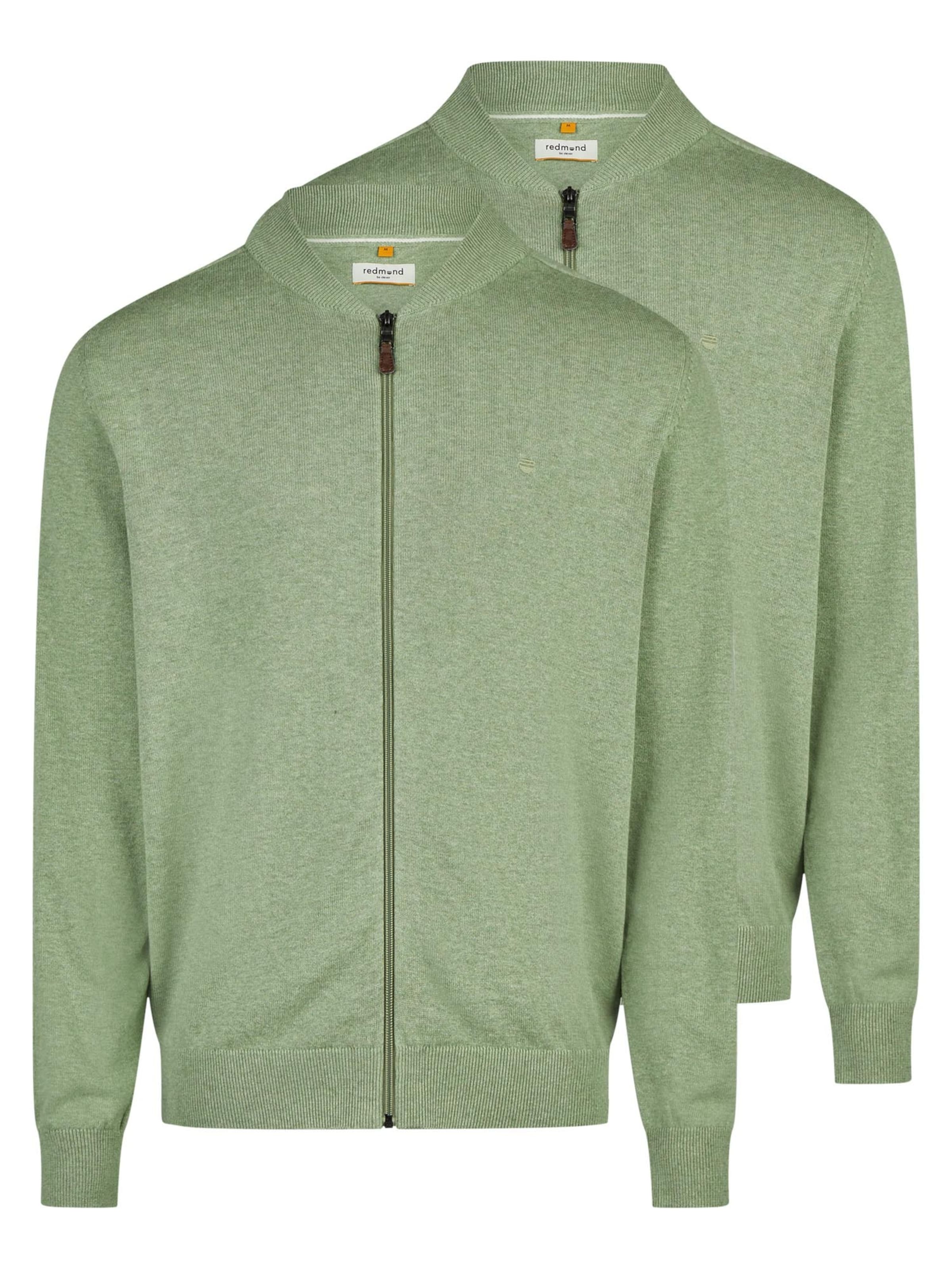 redmond Knit Cardigan 'Basic' in Green: front