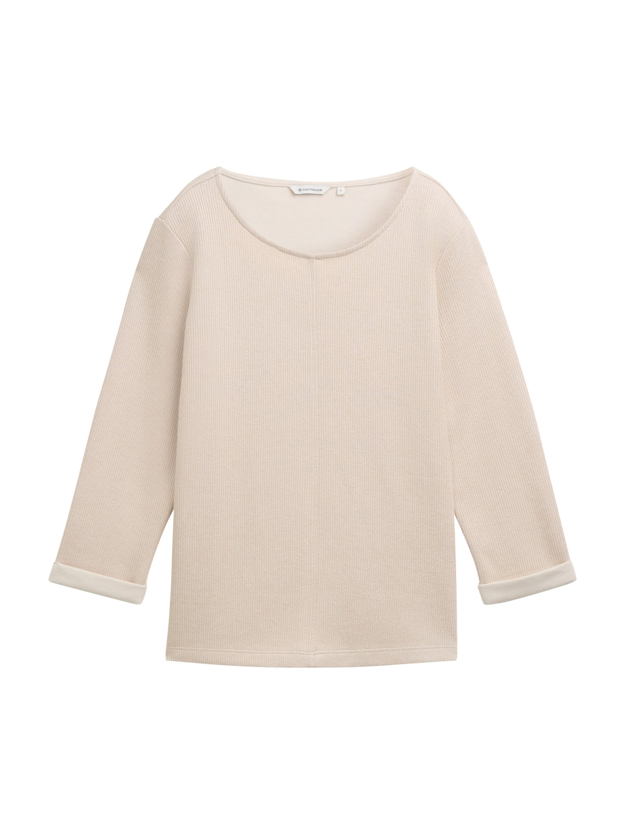 TOM TAILOR Μπλουζάκι σε μπεζ: μπροστά