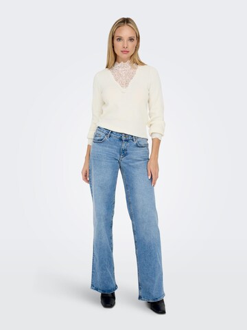 ONLY - Jersey 'Rebecca' en blanco