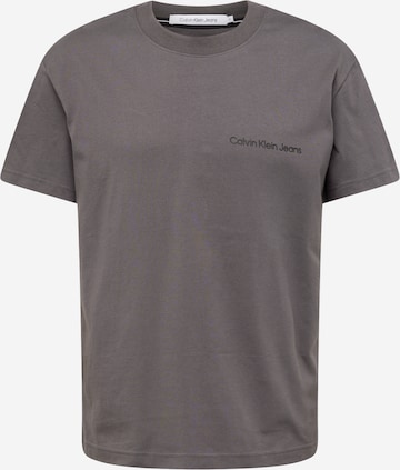 T-Shirt 'Institutional' Calvin Klein Jeans en gris : devant