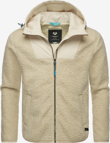 Ragwear Athletic Fleece Jacket 'Adar' in Beige
