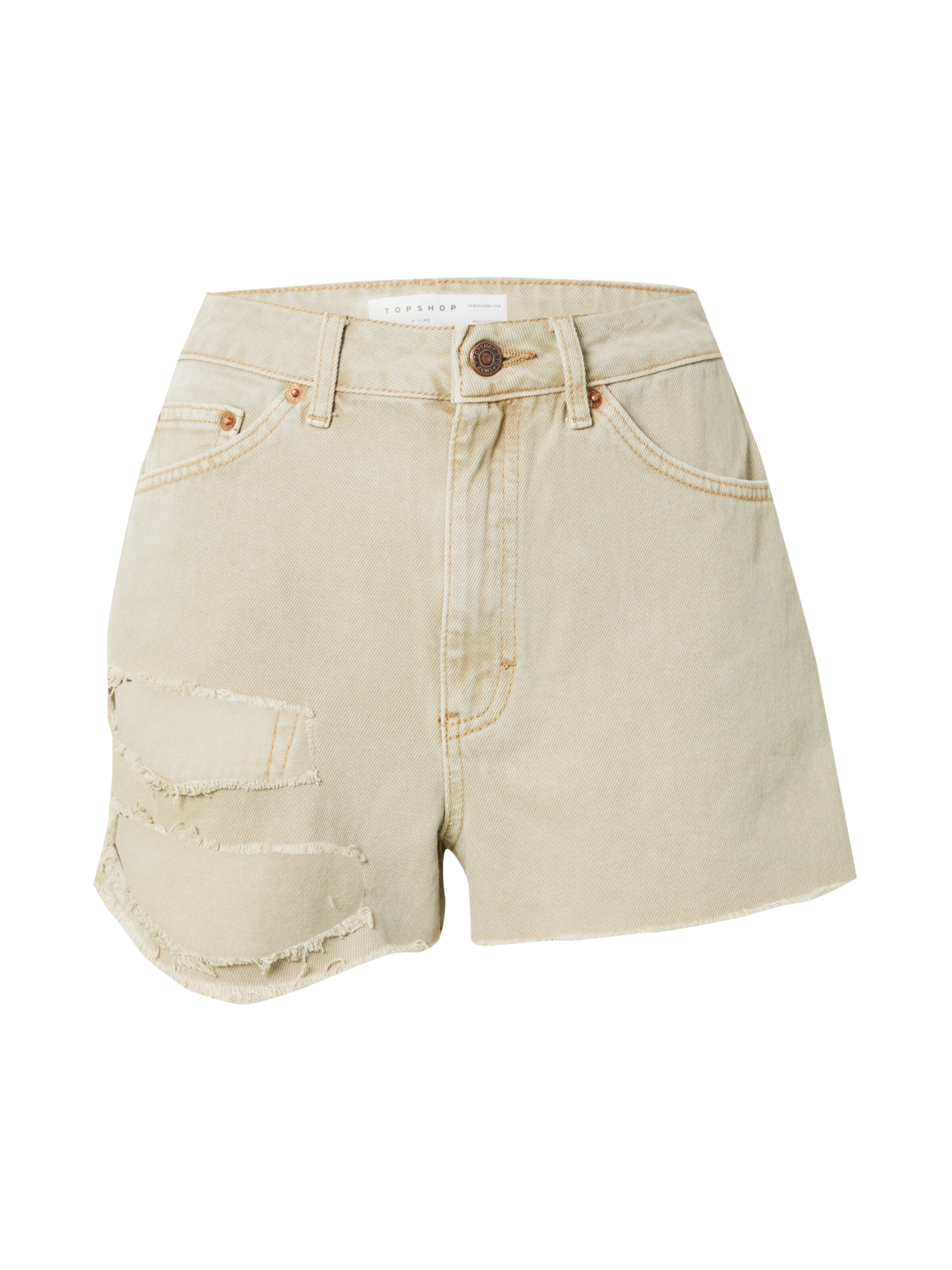 TOPSHOP - regular Vaquero en beige: frente