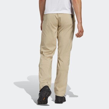 Coupe slim Pantalon outdoor ADIDAS TERREX en beige
