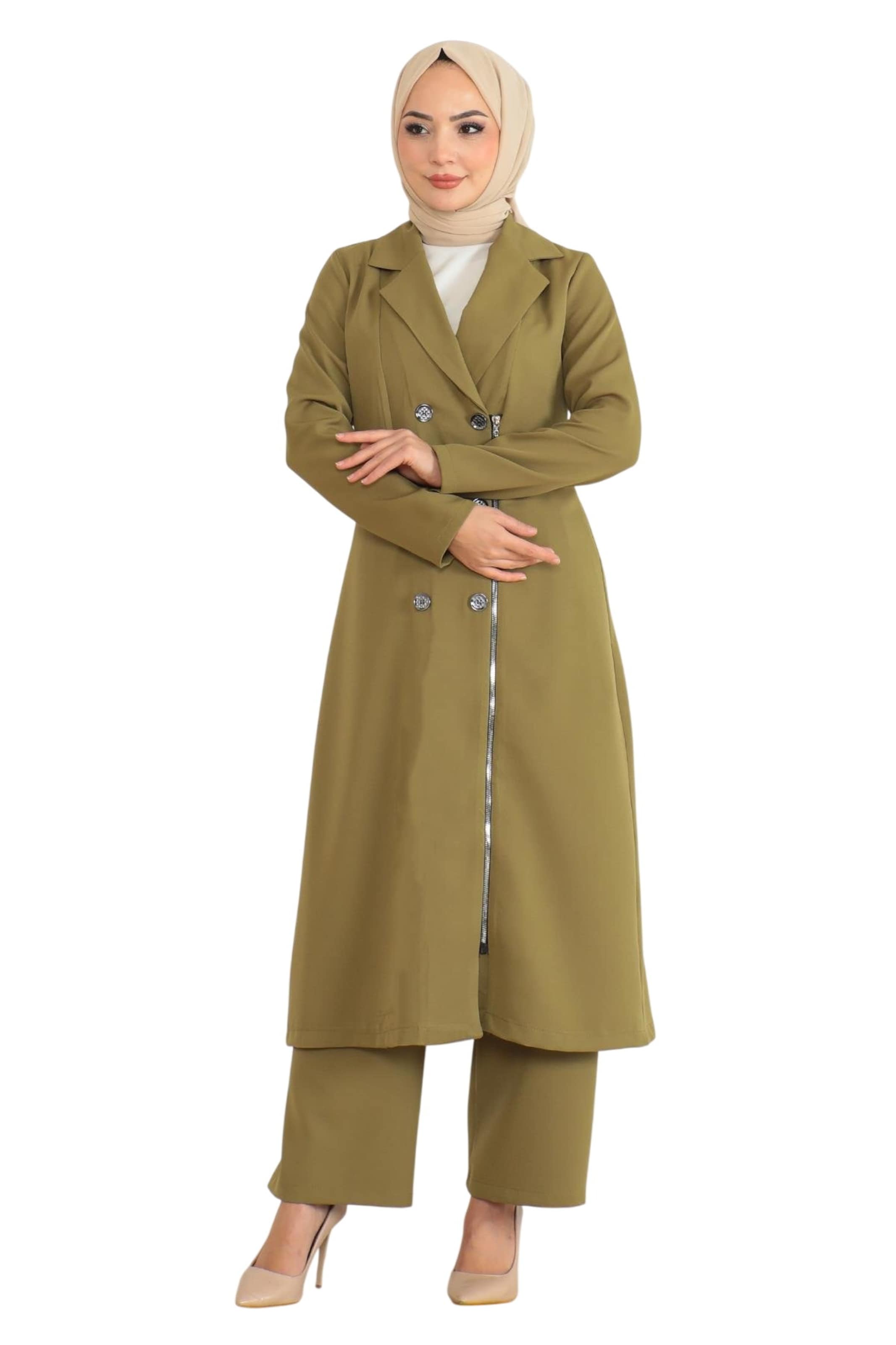 MODAMIHRAM Broekpak in Groen: voorkant