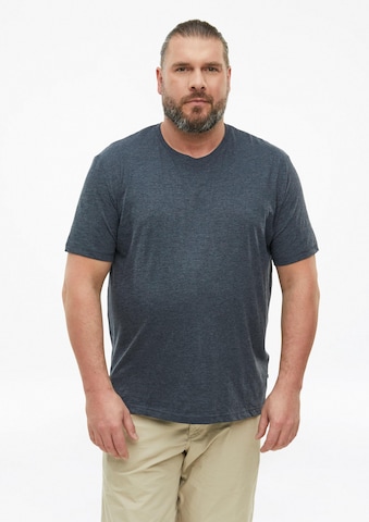 s.Oliver Men Big Sizes Shirt in Blue: front