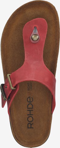 ROHDE T-Bar Sandals in Red