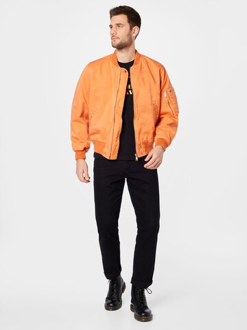 DIESEL Prehodna jakna | oranžna barva