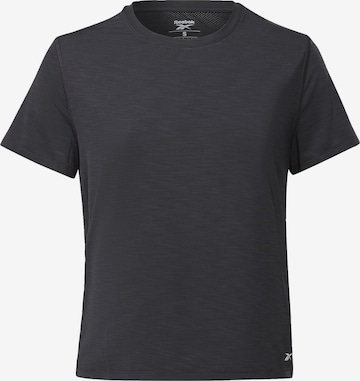 Tricou funcțional de la Reebok pe negru: față