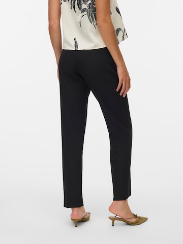 VERO MODA Tapered Trousers with creases 'VMGLORIA' in Black