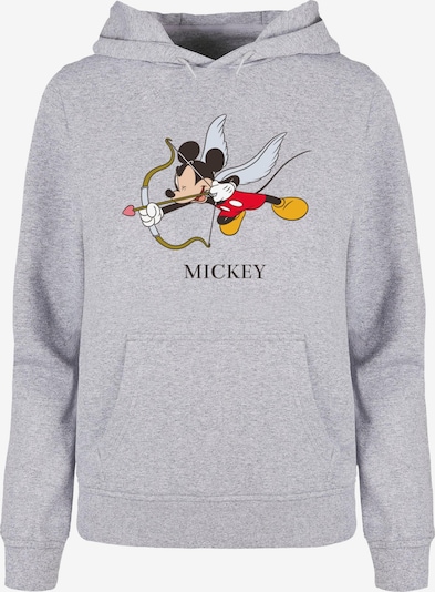 ABSOLUTE CULT Sweatshirt 'Mickey Mouse - Love Cherub' in graumeliert / rot / schwarz, Produktansicht