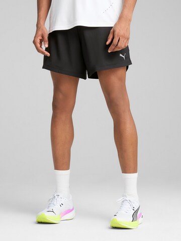 Regular Pantalon de sport 'Ultraweave 5' PUMA en noir : devant