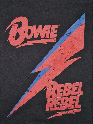 Rockshirts Bluzka sportowa 'David Bowie Kapuzenpullover' w kolorze czarny