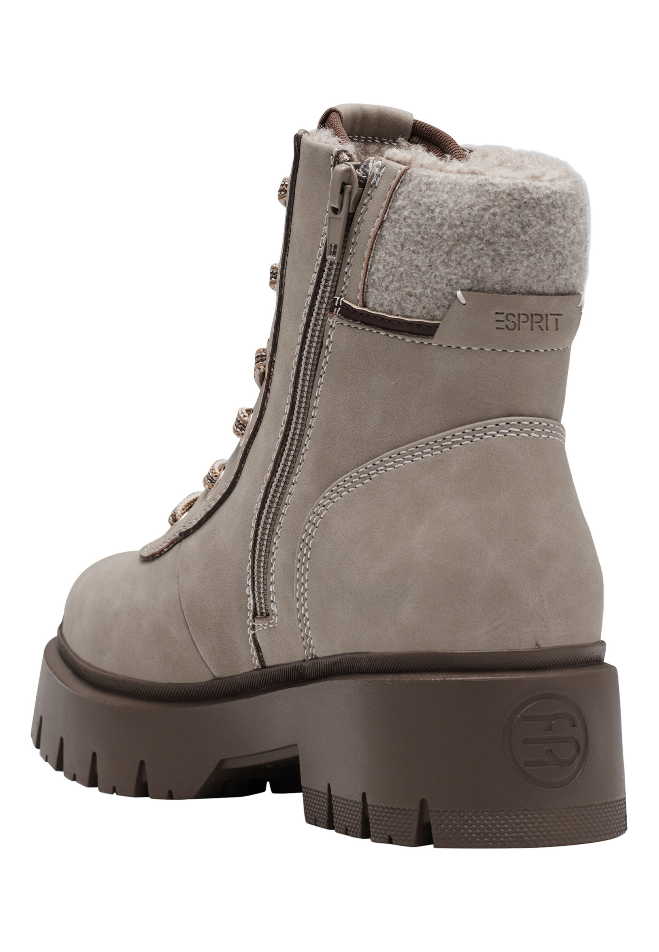 Esprit Shoes Schnürstiefelette 'Millie' in Grau
