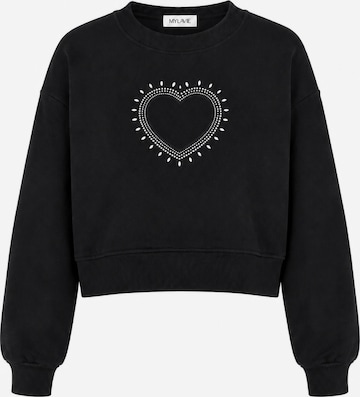 MYLAVIE by Sarah HarrisonSweater majica - crna boja: prednji dio