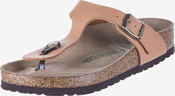 BIRKENSTOCK T-Bar Sandals 'Gizeh' in Brown: front