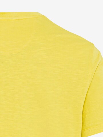 CAMEL ACTIVE Henley-Shirt aus zertifizierter Baumwolle in Gelb