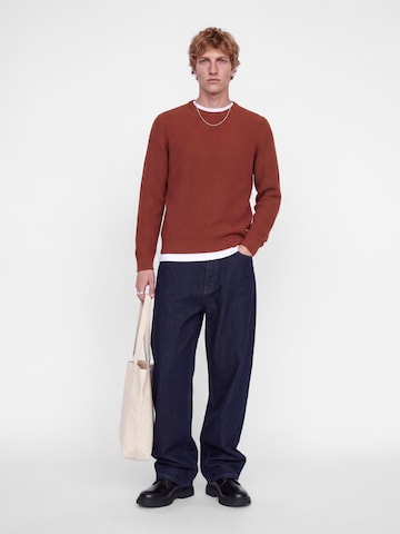 JACK & JONES Свитер 'JJPANNEL' в Красный