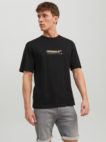Tricou de la JACK & JONES pe negru: față