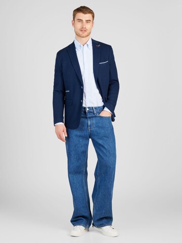 TOMMY HILFIGER Slim Fit Hemd 'ROYAL' in Blau