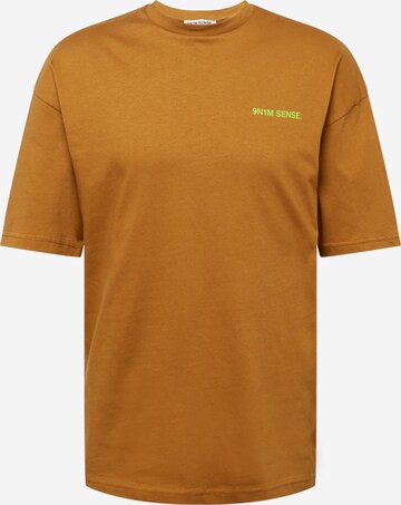 9N1M SENSE Majica | rjava barva: sprednja stran