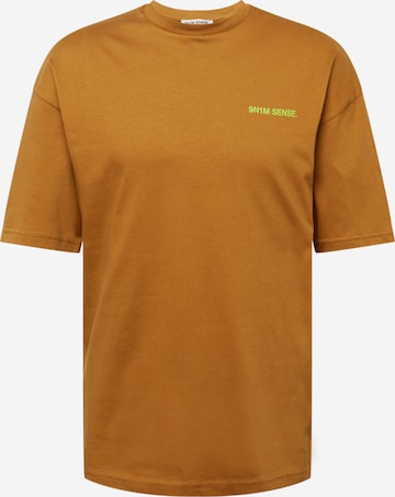 9N1M SENSE Shirt in Bruin: voorkant