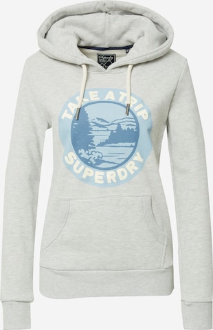 Sweat-shirt 'Travel' Superdry en gris : devant