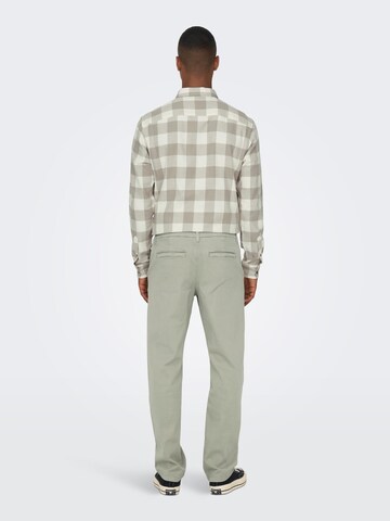 Only & Sons Regular Chino 'EDGE' in Groen