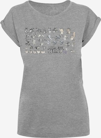 F4NT4STIC Shirt 'Tom And Jerry Cartoon Dept Jerry' in Grey: front