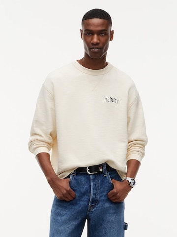 Tommy Jeans Sweatshirt in Beige: front