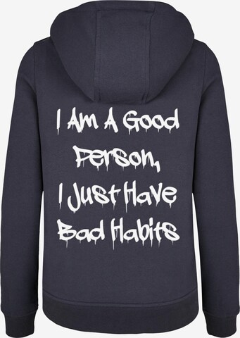 Merchcode Sweatshirt 'Bad Habits' in Blue