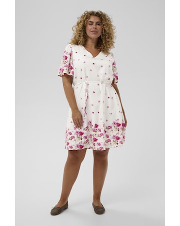 KAFFE CURVE Jurk 'Rosa' in Wit