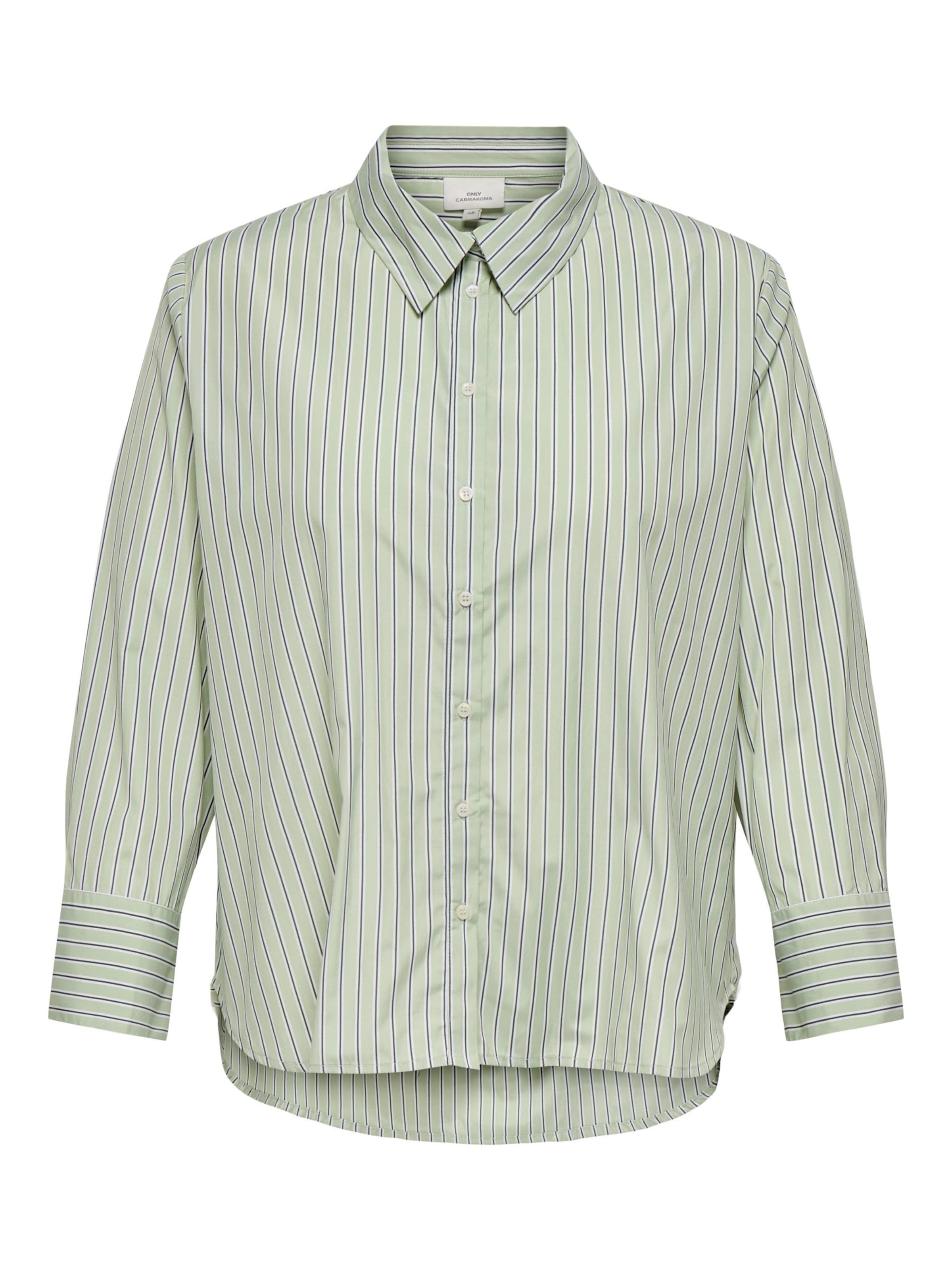 Camicia da donna 'CAROregon' di ONLY Carmakoma in verde: frontale