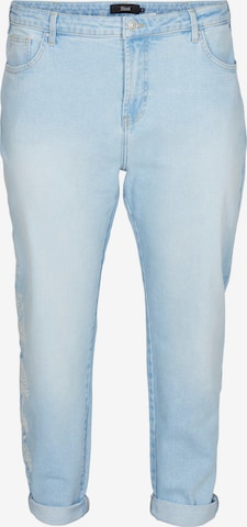 Zizzi Regular Jeans 'MILLE' in Blauw: voorkant