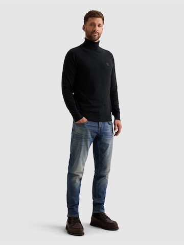 PME Legend Sweater 'Pullover with high collar and badge' in Blue